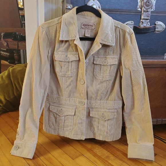 Aeropostale Vintage Corduroy Jacket, Tan, Women's Size M - Picture 1 of 16